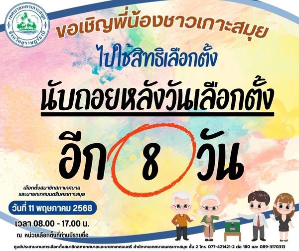 Invitation to Participate in the 2025 Koh Samui Municipal Council and Mayoral Elections