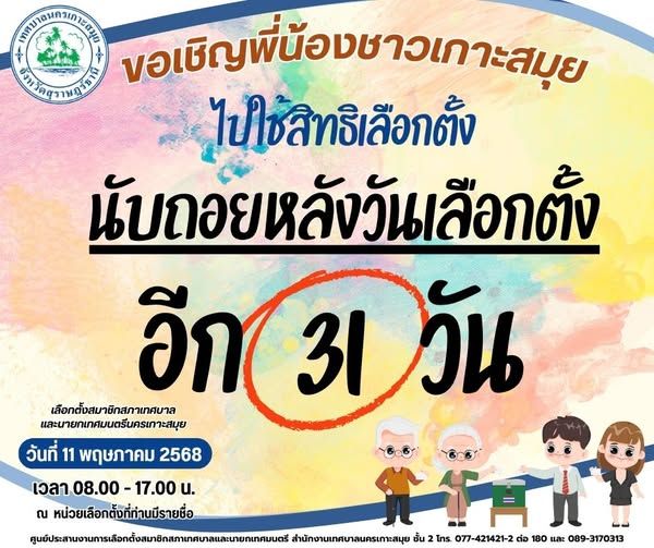 Municipal Council and Mayor Elections in Koh Samui City: Key Information
