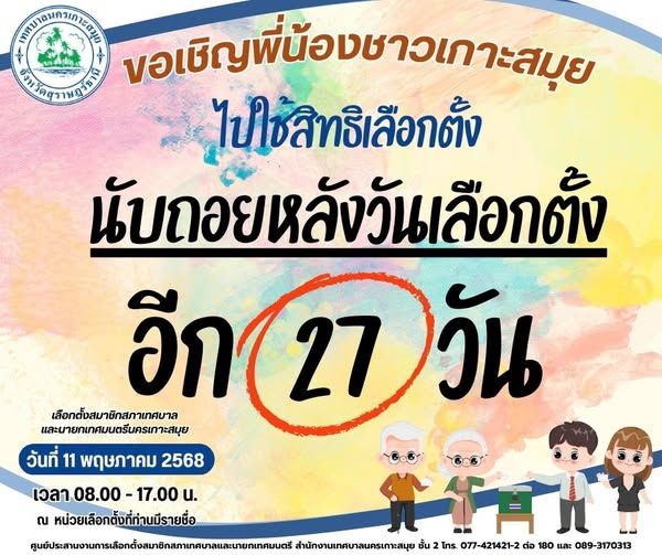 Municipal Council Member and Mayor Elections in Koh Samui City