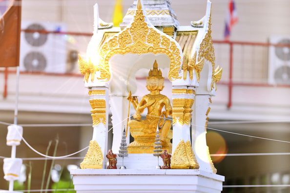 Worship Ceremony for Phra Phrom Shrine and Ta-Yai Shrine: A Celebration of Auspiciousness